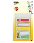 Post-it index jelölőnyíl priorizáláshoz 12×43 mm, 5 x 20 db zöld, sárga, piros