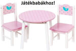 Fakopáncs Játék asztal, 2 db székkel játék babákhoz