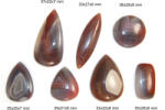  Cabochon cu Gaura Agata de Botswana - Picatura - Oval - Rotund - Dreptunghi - 31-57x17-32x5-9 mm - 1 Buc