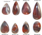  Cabochon cu Gaura Agata de Botswana - Picatura - Oval - 28-47x18-25x6-9 mm - 1 Buc