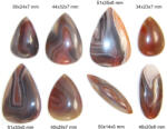  Cabochon Agata de Botswana cu Gaura Mineral Natural - Picatura - Oval - 34-51x14-35x5-7 mm - 1 Buc