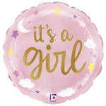 Balloons4party Balon folie rotund mini figurina It s a girl 23 cm