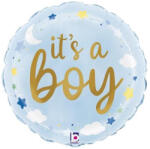 Balloons4party Balon folie rotund mini figurina It s a boy 23 cm