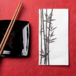 Mapelor Textúrált szalvéta "Kioto fehér-fekete" 30x40 cm 1/6 hajtás 50 lap/csomag - Mapelor