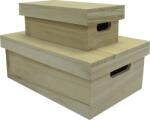Wood Product Doboz szett, 2 darabos, fogós, peremes 29, 7 x 19, 8 x 11 cm