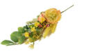 D&D Selyemvirág ág peoniával, hortenziával 50cm zöld, sárga (DD65003)