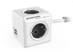 allocacoc PowerCube Extended 4 Plug + 2 USB 1,5 m (1402GY)