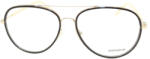 abOriginal Rame ochelari de vedere abOriginal, AB 2529A, aviator, negru auriu, metal, 56 mm x 14 mm x 138 mm (AB2529A) Rama ochelari
