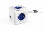 allocacoc PowerCube Extended + 2 USB 1,5 m (2402BL)
