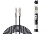 DEVIA Tube Mars USB-C - Lightning adat- és töltőkábel 1m fekete (ST378096)