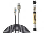 DEVIA Tube Mars USB-A - USB-C adat- és töltőkábel 1m fekete (ST366215)