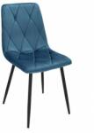 Jumi Konyha/nappali szék, Jumi, Piado, bársony, fém, kék és fekete, 44 (ART-SD-998674)