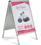 MT Displays ECO Kültéri A-Board Megállító tábla 32 mm, A1, kerekített sarokkal, eloxált alumínium lábbal