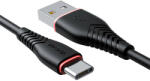Vipfan USB-USB-C kábel Vipfan Anti-Break X01, 3A, 1m (fekete) - mobilehome