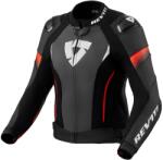 Revit Jachetă de motocicletă pentru femei Revit Xena 4 Pro Black-Fluo Red din piele de motocicletă (REFJL143-1270)