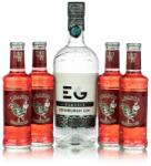 Edinburgh Gin Dry gin + 4 db J. Gasco Prémium Cseresznyés tonic (0, 7L + 4x0, 2L / 43%) - ginnet