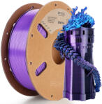 Eryone Silk PLA Triple Color selyemfényű fekete, kék és lila (black & blue & purple) háromszínű 3D nyomtató Filament 1.75mm, 1kg/tekercs
