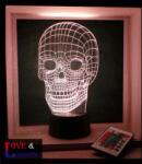 Love & Lights Koponya ( skull) alakú illúzió lámpa