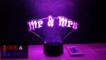 Love & Lights Mr & Mrs mintás illúzió lámpa