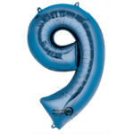 Grabo Balon folie cifra 9 albastru 66cm
