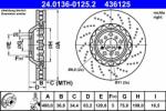 ATE féktárcsa ATE 24.0136-0125.2