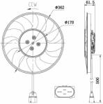NRF ventilátor, motorhűtés NRF 47931 (47931)