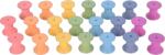 TickiT Set 21 mosoare colorate din lemn pentru activitati educative (TIK73975)