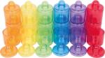 TickiT Set de 18 cutiute colorate cu capac, translucide, pentru activitati senzoriale (TIK73105)