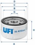 UFI olajszűrő UFI 23.418. 00