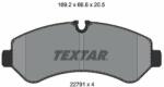 TEXTAR fékbetétkészlet, tárcsafék TEXTAR 2279101 (2279101)