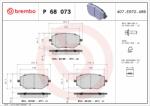 BREMBO fékbetétkészlet, tárcsafék BREMBO P 68 073 (P 68 073)
