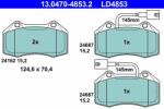 ATE fékbetétkészlet, tárcsafék ATE 13.0470-4853.2 (13.0470-4853.2)