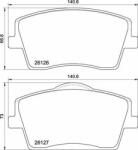 BREMBO fékbetétkészlet, tárcsafék BREMBO P 86 031 (P 86 031)