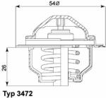 BorgWarner (Wahler) termosztát, hűtőfolyadék BorgWarner (Wahler) 3472.87D (3472.87D)