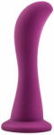 Blush Novelties Dildo Curbat din Silicon cu Ventuză Temptasia Bellatrix Plum Purple Dildo