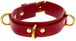 TABOOM Choker Taboom Bondage Red Faux Leather Deluxe D-Ring Collar