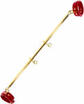 TABOOM Bară Gold Spreader cu Manșete pentru Glezne Taboom Bondage Red Faux Leather