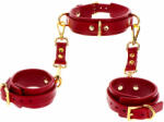 TABOOM Choker și Manșete pentru Mâini Taboom Bondage Red Faux Leather