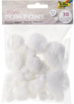 Felt Product Pompom/24db, fehér, vegyes méret