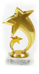 WINNER CUP Arany hatású figura - Csillag díj