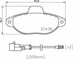 BREMBO fékbetétkészlet, tárcsafék BREMBO P 24 147X (P 24 147X)