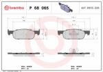 BREMBO fékbetétkészlet, tárcsafék BREMBO P 68 065X (P 68 065X)