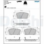 DELPHI fékbetétkészlet, tárcsafék DELPHI LP3705 (LP3705)