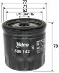 VALEO olajszűrő VALEO 586142