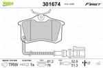 VALEO fékbetétkészlet, tárcsafék VALEO 301674 (301674)