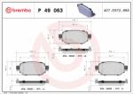 BREMBO fékbetétkészlet, tárcsafék BREMBO P 49 063 (P 49 063)