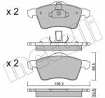 METELLI fékbetétkészlet, tárcsafék METELLI 22-0263-0