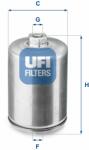 UFI Üzemanyagszűrő UFI 31.748. 00