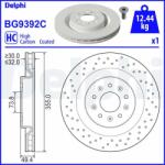 DELPHI féktárcsa DELPHI BG9392C (BG9392C)