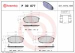 BREMBO fékbetétkészlet, tárcsafék BREMBO P 30 077 (P 30 077)
